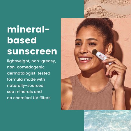 Hawaiian Tropic Mineral Powder Sunscreen Brush, SPF 30 | SPF Powder Sunscreen for Face, Brush On Sunscreen Powder for Face, Translucent Powder Sunscreen, SPF 30