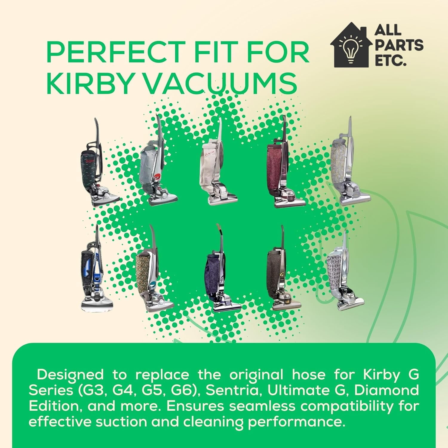 6 Ft Replacement Vacuum Hose for Kirby G Series (G3, G4, G5, G6) & Sentria Models Compatible with Ultimate G Diamond & More Vacuum Cleaner Hose Attachment