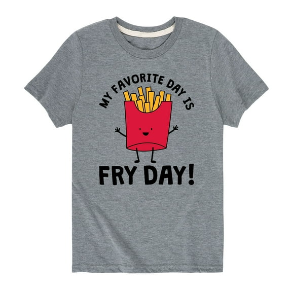 Instant Message - My Favorite Day Is Fry Day - Toddler And Youth Short Sleeve Graphic T-Shirt