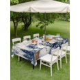 thumbnail image 3 of Outdoor Tablecloth with Umbrella Hole and Zipper, Blue Eucalyptus Christmas Rectangle Table Cloth 60x120 Inch Waterproof Tablecloth, Snowman Snowflake Xmas Tree Rustic Picnic Table Cover for Patio, 3 of 7