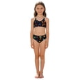 thumbnail image 4 of HAOTAGS Girls Two Piece Swimsuit Set,Halter Strapsswimsuit Quick Dry Printed Comfort Swim Suit Black 10, 4 of 9