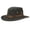 Black, variant on Men and Women's Outdoor Cotton Canvas Safari Fedora Hats With Faux Leather Band