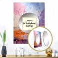 thumbnail image 3 of Designart "Horizon in Blush II" Abstract Landscape Mirror Wall Decor - Modern Pink Landscapes Mirror Wall Art For Entryway - 32" x 24" Inch, 3 of 5