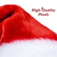 thumbnail image 3 of Gorro de Papá Noel rojo Gorro de Papá Noel adulto Disfraz de gorro de Papá Noel de lujo, 3 of 4
