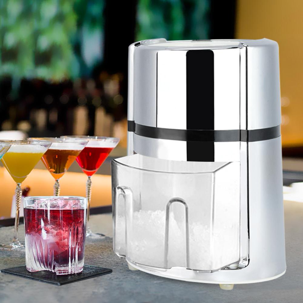 Mgaxyff Manual Ice Crusher,Portable Hand Crank Manual Ice Crusher Round Household Shaver Snow