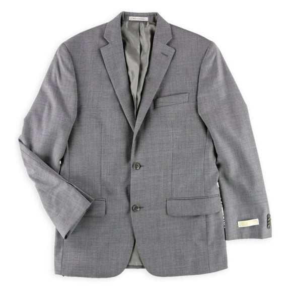 Michael Kors Mens Sharkskin Classic Fit Two Button Blazer Jacket, Grey, 38 Regular