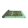 thumbnail image 2 of Ahgly Company Indoor Square Abstract Turquoise Blue Modern Area Rugs, 7' Square, 2 of 4