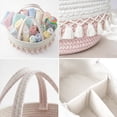 thumbnail image 5 of OAKART Diaper Caddy Organizer for Changing Table, Cotton Rope Nursery Basket for Baby Shower Gift, Newborn Essentials, Pink, 5 of 9