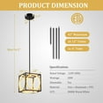 thumbnail image 2 of Gymax Modern LED Pendant Light 3000K Warm Light Cube Ceiling Light Fixture Black, 2 of 10