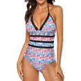 thumbnail image 2 of NICKSUN Maillot de Bain une Pièce pour Femmes Contrôle du Ventre Maillot de Bain Modeste Col en V, 2 of 7