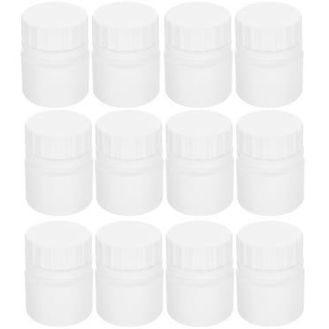 12 Pcs 30ml Small Medicine Bottle Pill Boxes Accessory Pouches Bottles Empty with Caps Travel
