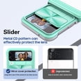 thumbnail image 4 of SOATUTO for Samsung Galaxy Z Fold 4 Case Built in Slide Camera Cover Premium Clear Heavy Duty Shockproof Coverage Protective Case Cover for Samsung Galaxy Z Fold 4 5G 2022 - Pink+Green, 4 of 6