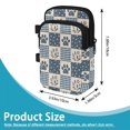 thumbnail image 7 of COEQINE Forearm Crutch Bag for Broken Leg Paw Floral Plaid Patchwork Elbow Crutch Bag, Mobility Aid Attachment, with 2 Pockets, Phone Holder, for Seniors Women Men, 7 of 7