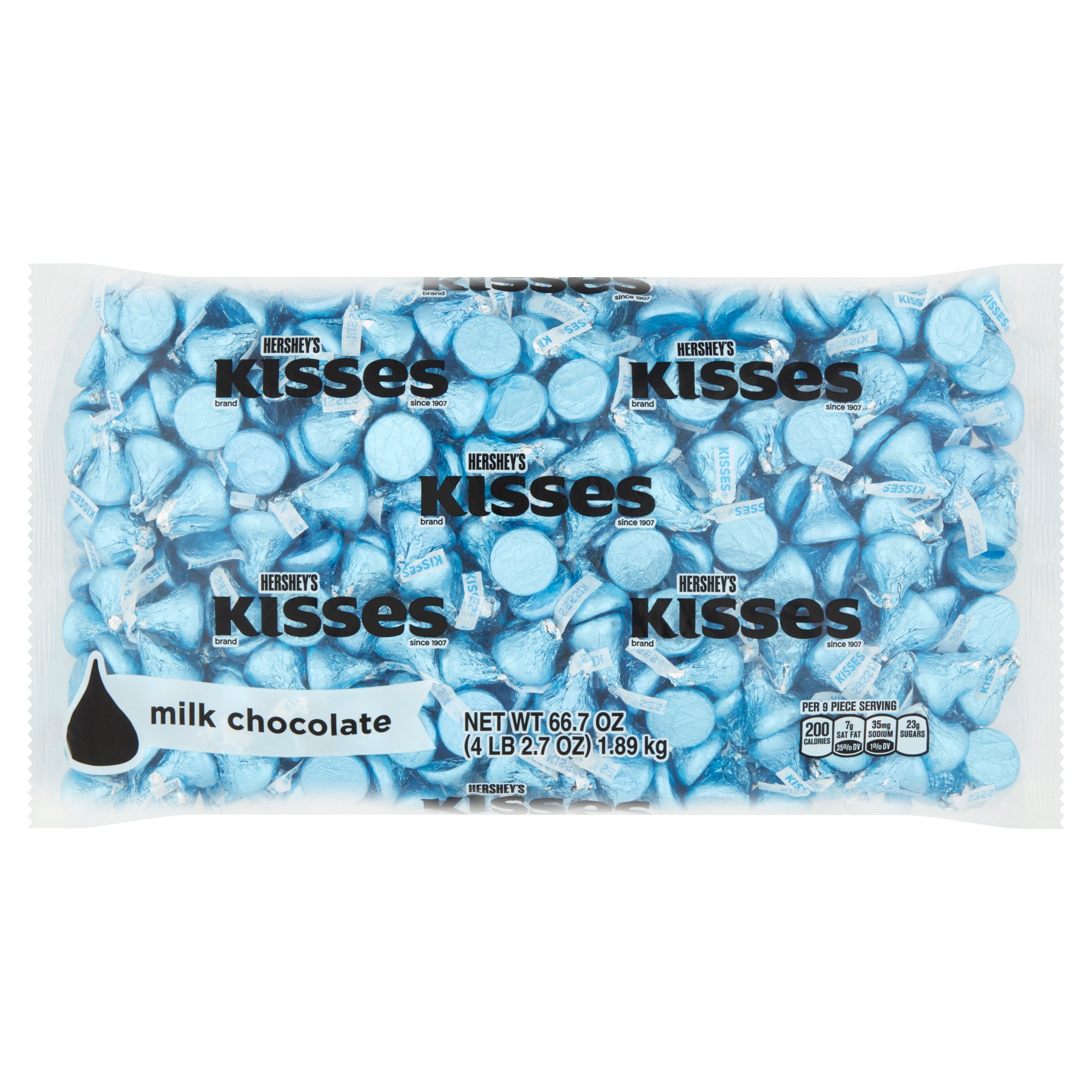 Kisses Milk Chocolate Candy Blue Foil, 4.1 lb Online Only by The Hershey Company