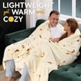 thumbnail image 3 of Zulay Kitchen Double Sided Round Tortilla Blanket with Tinfoil Wrap Packaging, Novelty Blanket Throw - 71 Inch, 3 of 7