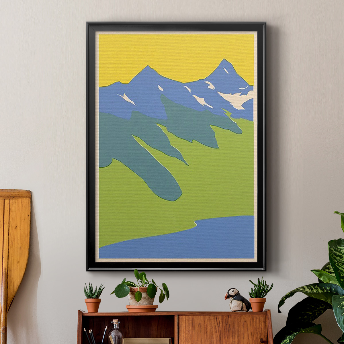 Bright Glacial Lake II Premium Framed Print, in Gold, Black, or Silver - Ready to Hang