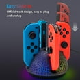 thumbnail image 4 of Joy-Cons Game Controllers Charging Dock for Nintendo Switch, Compatible with Switch OLED Accessories, Includes Color Light & Charging Cable, 4 of 6