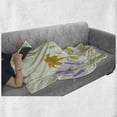 thumbnail image 5 of Floral Soft Flannel Fleece Blanket, Composition of Blossoming Spring Wildflowers Chamomiles and Lavenders, Cozy Plush for Indoor and Outdoor Use, 50" x 60", Eggshell and Multicolor, by Ambesonne, 5 of 5