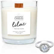 Jackpot Candles Lilac Candle with Ring Inside (Surprise Jewelry $15 to $5,000) Ring Size 8