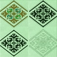 thumbnail image 1 of Ahgly Company Machine Washable Indoor Square Transitional Green Area Rugs, 4' Square, 1 of 7