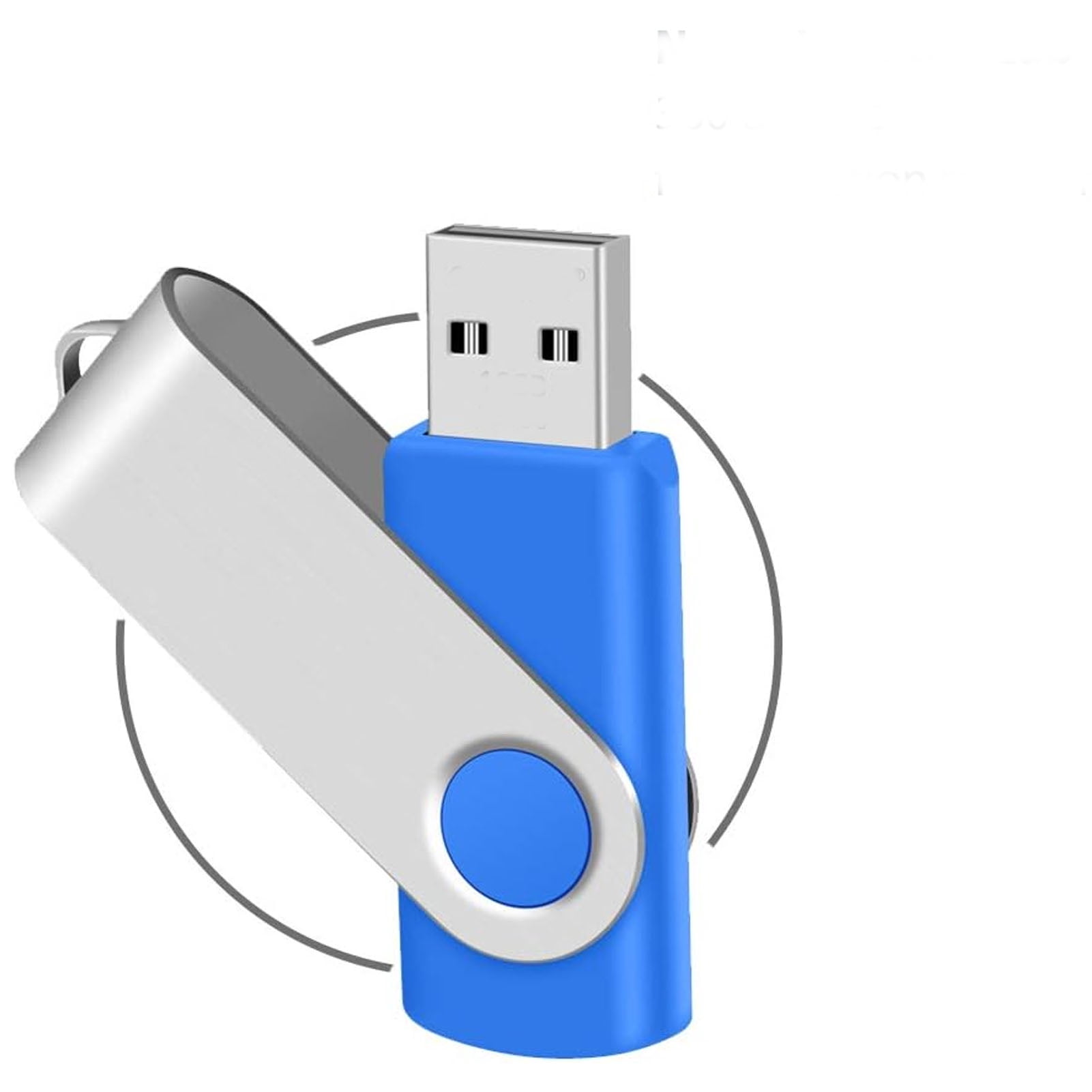 Flash Drive USB 2.0 Metal Rotating(50PACK*128MB Blue)