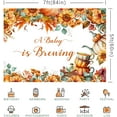 thumbnail image 6 of 7x5FT Tea Party Baby Shower Backdrop A Baby is Brewing Autumn Sunflower Maple Photography Background Newborn Baby Shower Party Decoration Supplies Cake Table Banner Photo Booth Studio Props, 6 of 6