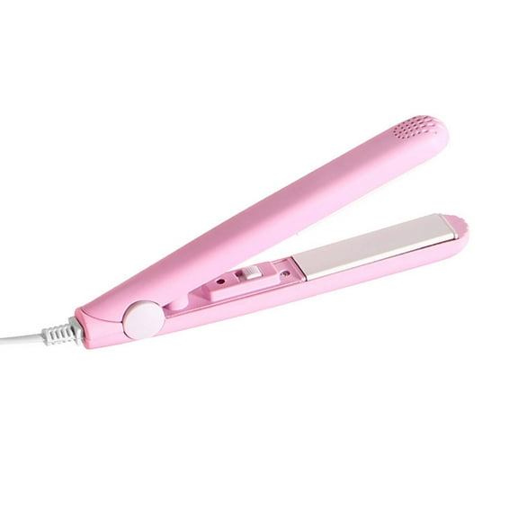 FACEGA Curly Hair Brush Mini Size Design Hair Straightener and Curler 2 In 1 Ideal for Short Hair Flat Iron Curling Iron In one,Sakura Pink