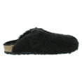 thumbnail image 2 of Birkenstock Boston Big Buckle Teddy Rivet logo OS Shearling Fur Narrow Unisex Shoes Size 7, Color: Black/Gold, 2 of 4