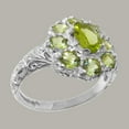 thumbnail image 2 of LBG British Made 925 Sterling Silver Peridot ring Womens Statement Ring - 33 size options - Size 11.75, 2 of 8