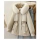 thumbnail image 2 of Parka gruesa con capucha para mujer, chaqueta acolchada de algodón con cuello de piel grande, desmontable, talla grande 3XL, Invierno, 2 of 5