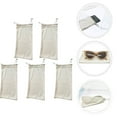 thumbnail image 3 of MasteelfCA 1 Set 5Pcs Microfiber Glasses Bags Drawstring Sunglasses Pouches (White), 3 of 8