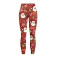 thumbnail image 5 of Renewold Santa Claus Merry Christmas Yoga Pants for Women with Pockets Full Length Workout Leggings High Waist Tummy Control Lounge Pants Activewear Fashion Womens Leggings, XS, 5 of 8