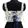thumbnail image 4 of PEASKJP Shapewear for Women Long Sleeve V Neck Bodysuit Basic Shirts Tops, Blue L, 4 of 4