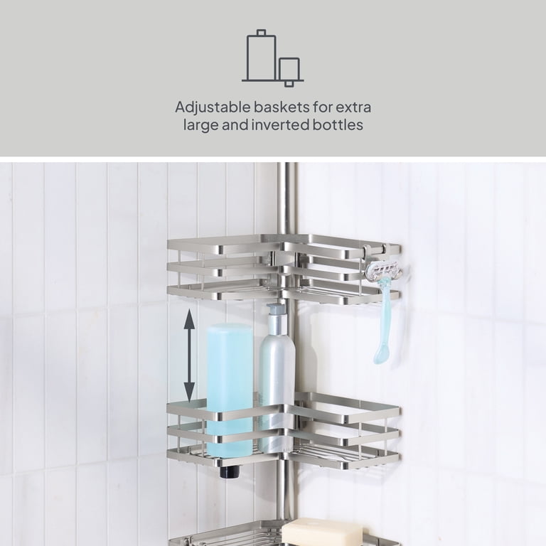 Better Homes & Gardens 4-Tier Rust Resistant Tension Pole Shower Caddy photo 5