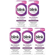 (5 pack) Blink-N-Clean Lens Drops for Any Soft Contact Lens, 0.5 FL OZ