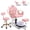 Pink-Gold, variant on KIGOTY Pedicure Chair with Massage Foot Bath, Hydraulic Foot Chair for Foot Bath Pedicure Chair 360° Rotation, Height Adjustable Pedicure Unit Station, Gray