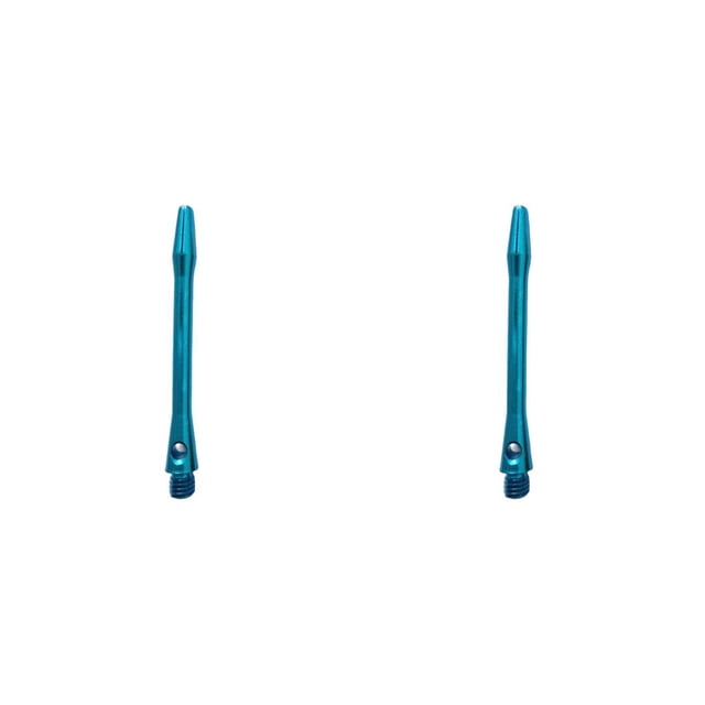 Soidarity Varilla de dardo de rosca, aleación de aluminio ligera, a prueba de caídas, ejes de dardos, tallos de grada, accesorios de juguete, 53 mm azul 2piezas