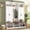 White, variant on Mintazer 62.2"W Entryway Hall Tree with Coat Rack, Storage Bench & 3 Top Cubbies, Freestanding Shoe Cabinets for Hallway, Mudroom, Bedroom, Black