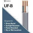 thumbnail image 3 of Southwire 10-2 UF-B Electrical Wire - Copper, Gray, 100 Ft, 3 of 3