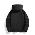 thumbnail image 6 of HOOMEUMY Men's Hooded Windbreaker Jacket Lightweight Waterproof Raincoat Zipper Up Outdoor Sports Coat with Pockets Black XXL, 6 of 9