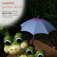 thumbnail image 3 of Alpine Corporation 11"H Frog Duo with Purple Umbrella Garden Statue, 3 of 12