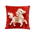 thumbnail image 2 of Nkmbld New Year Pillow Covers Decoration, Year of The Horse Spring Festival Pillowcases, Happy Lunar New Year Holiday Cushion Case Decoration for Sofa Couch, 2 of 8