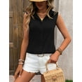 thumbnail image 6 of Cogild Sleeveless Button-Up Blouses for Womens V Neck Cardigans for Womens Summer Outfits, 6 of 7
