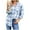 Light Blue, variant on Lovskoo 2024 Women's Plaid Shacket Jacket Flannel Long Sleeve Button Down Shirts Open Front Loose Outerwear Printing Blouse Coat with Pockets Light Blue