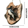 thumbnail image 3 of Gmogad Rustic Birds Wooden Wall Decor - 2D Farmhouse Style Hanging Ornament for Living Room Kitchen, Nature Themed Gift for Bird Enthusiasts Home Decoration, 3 of 5