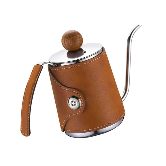 304 Stainless Steel Pour Coffee Kettle Practcial Brown Gooseneck Kettle For Smooth Pour Coffee Experience