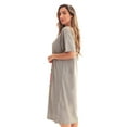 thumbnail image 2 of Just Love Short Sleeve Nightgown Sleep Dress for Women (Grey - Peace Love Tacos, Small), 2 of 3