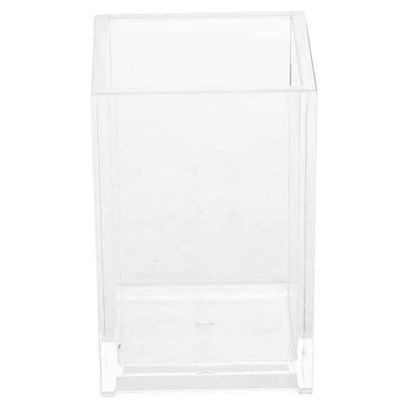 Clear Acrylic Makeup Brush Holder Storage Organizer Countertop Cosmetic Stand 2.5 x 2.5 x 3.9 in