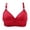 Red, variant on Herrnalise Women's Lace Edge Vertical Stripe Back Bra Padded Bra Wireless Lingerie For women