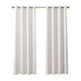 thumbnail image 2 of Sleep Zone Jacquard Blackout Curtain, Chevron Full Light Blocking Window Curtain Drapes for Living Room Bedroom 2 Panels, 42" x 63" Ivory White, 2 of 8